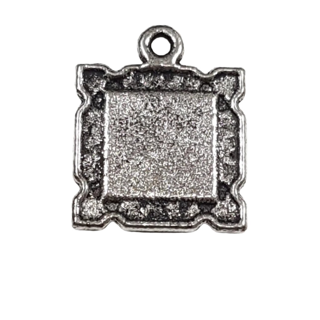 10pc Silver Picture Frame Charm Pendants