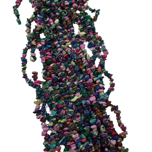 Mixed Dyed Gemstone Chip Beads