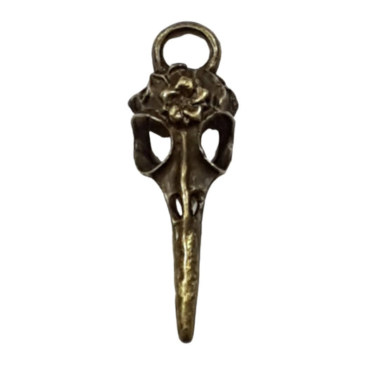 Bronze Plague Mask Charm Pendant.