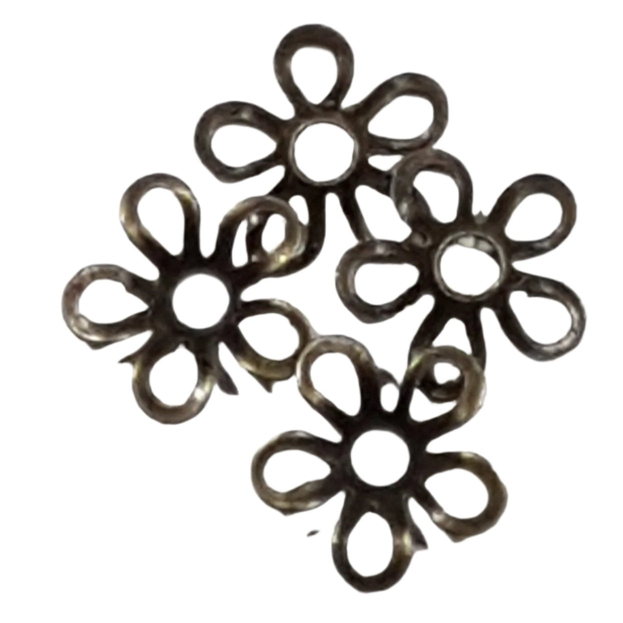 50pc Delicate Bronze 5 Petal Bead Caps