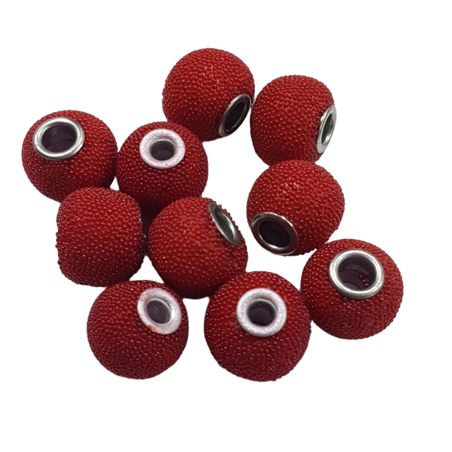 10pc Red Kashmiri Beads