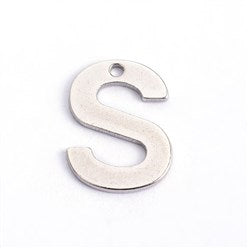 10pc Letter S Stainless Steel Charms