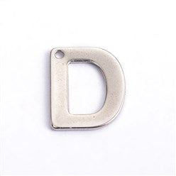 10pc Letter D Stainless Steel Charms