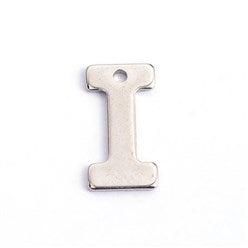 10pc Letter I Stainless Steel Charms