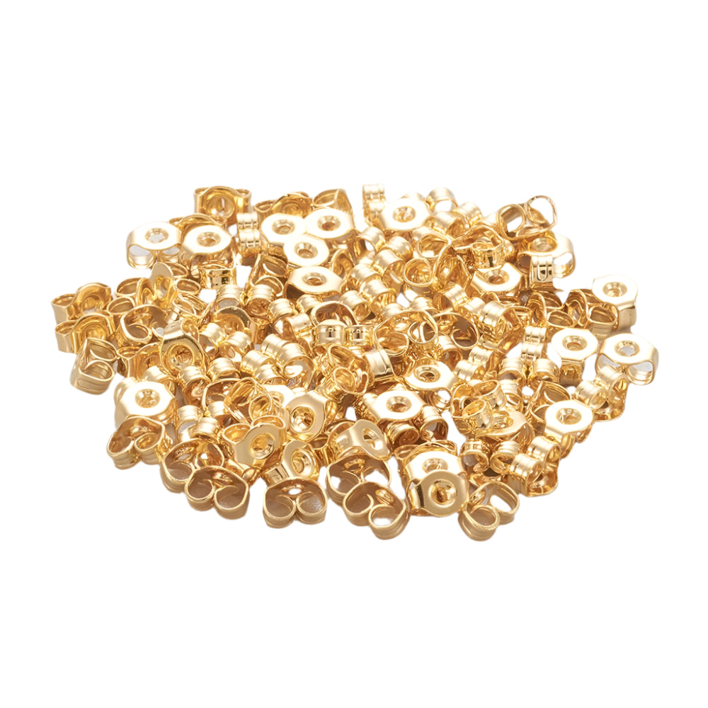 50pc Stainless Steel Gold Earring Backs