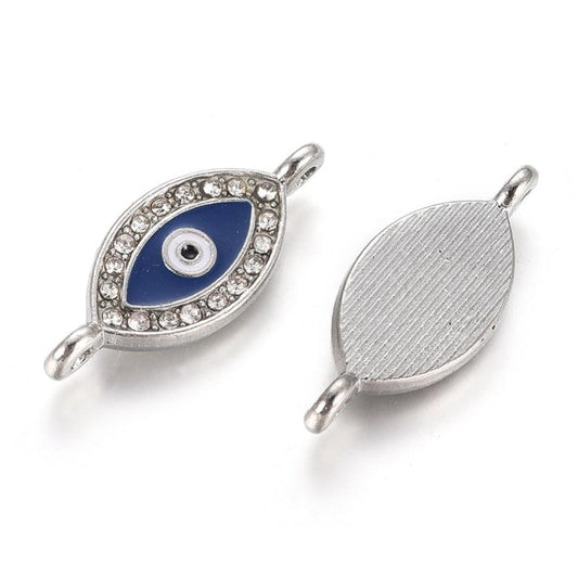 1pc Evil Eye Rhinestone Link Connector