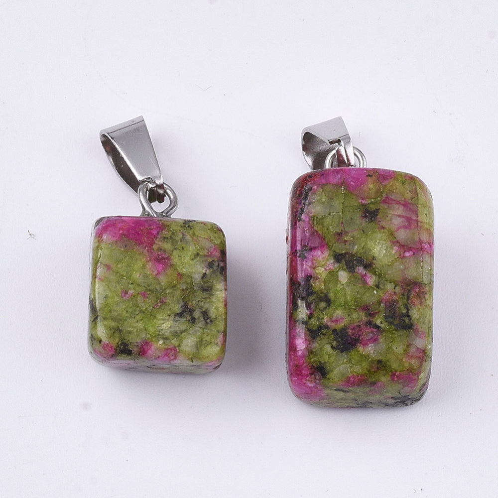 Ruby Fuchsite Nugget Pendant with Bail
