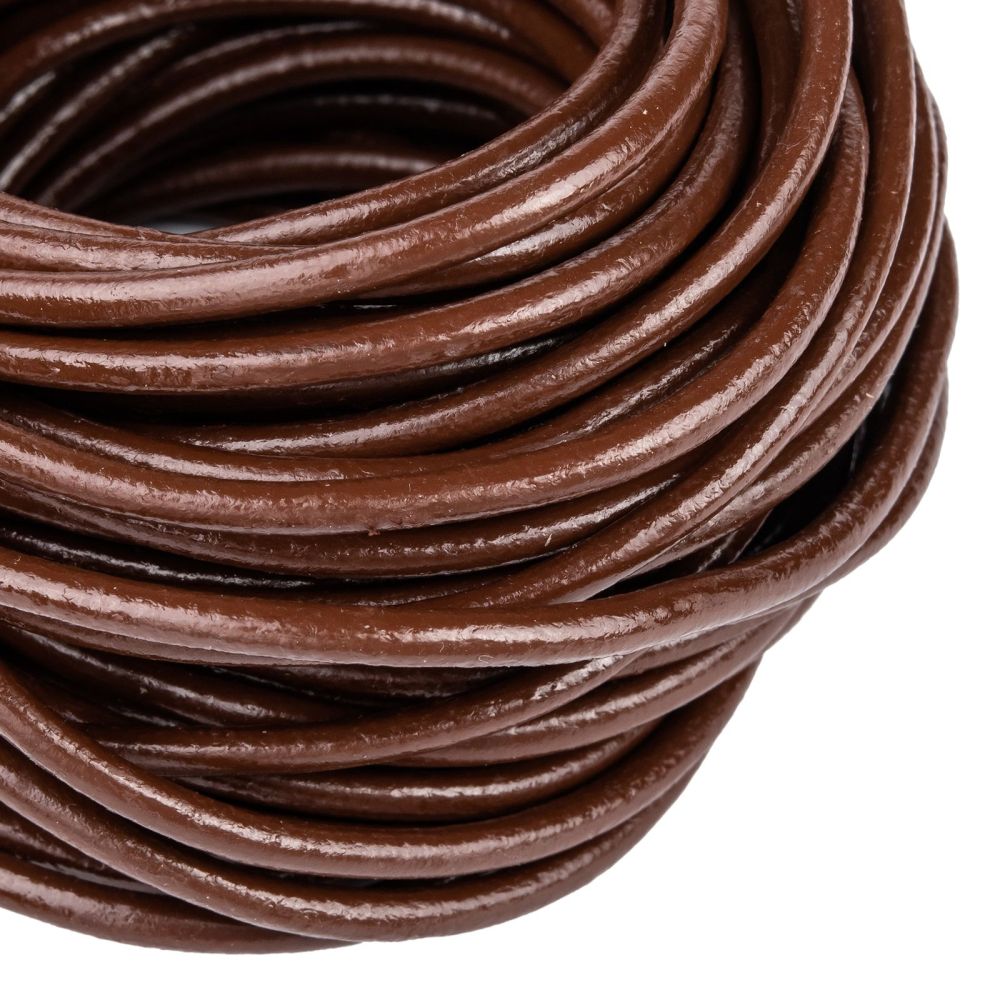 10M Brown Leather Cord 3mm Thick