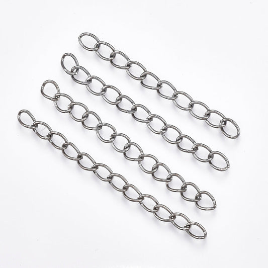 10pc Gunmetal Black Extension Chain
