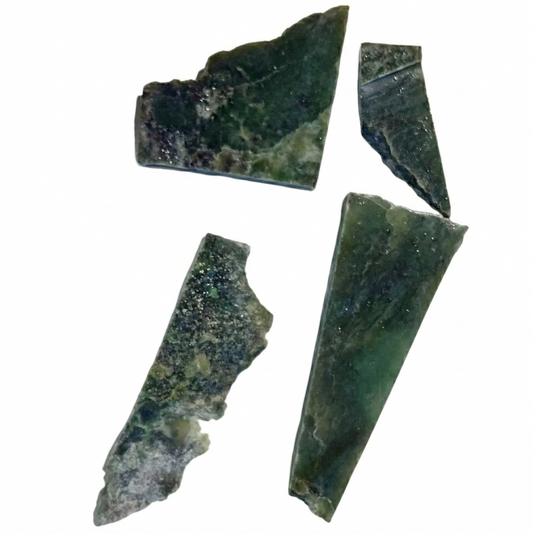 100g NZ Raw Green Stone Off Cuts