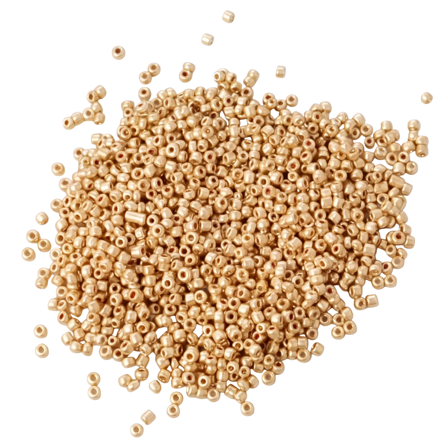 15g 2mm Champagne Gold Glass Seed Beads