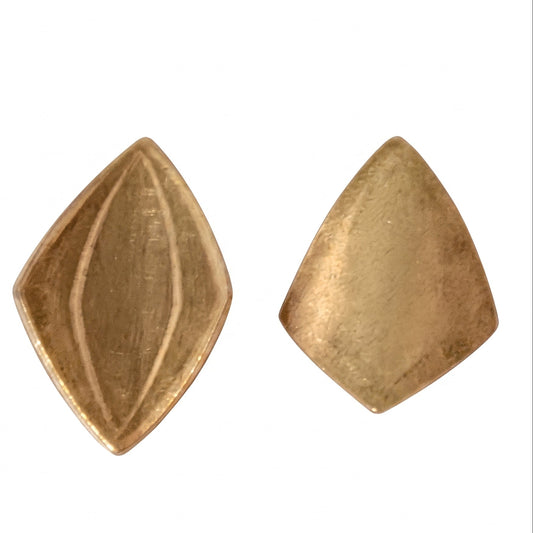2pc Vintage USA Brass Diamond Charms