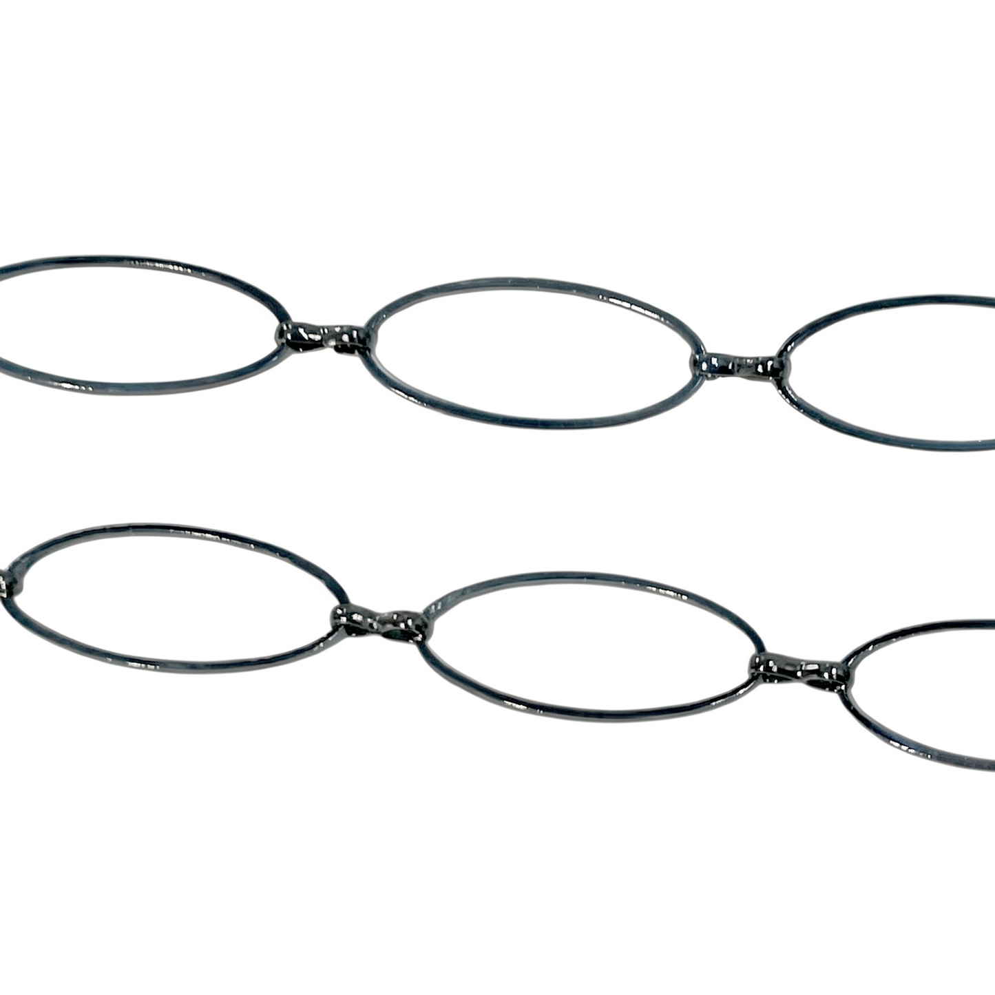1m 25mm Gunmetal Black Oval Link Chain