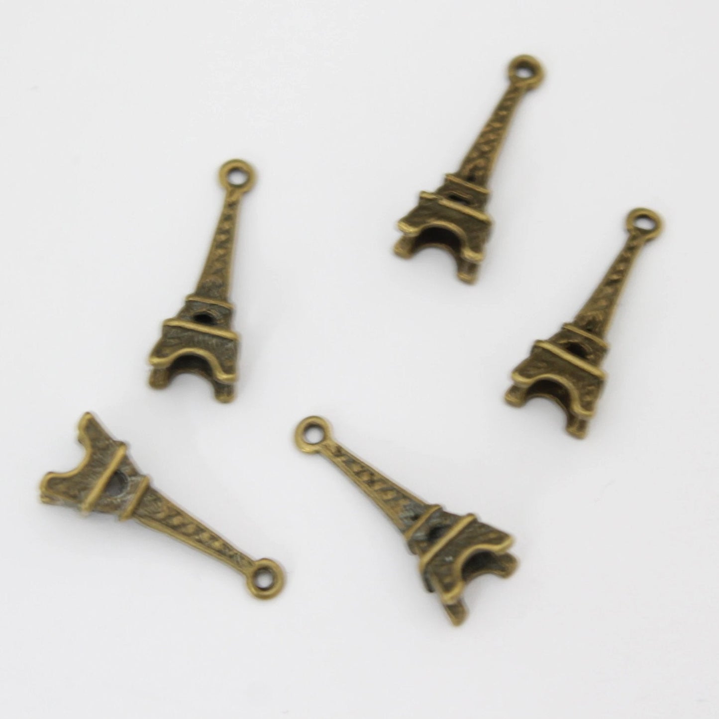10pc Bronze Eiffel Tower Charms
