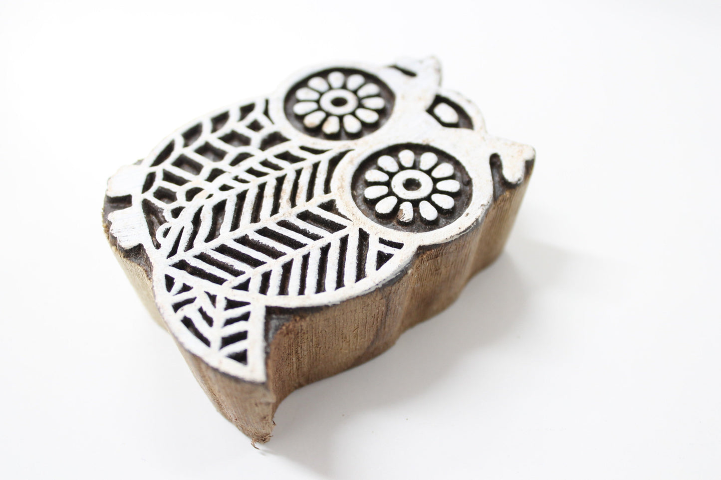 Owl Hand Carved Indian Block Stamp