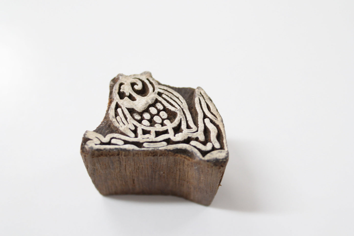 Owl on a Branch Block Stamp