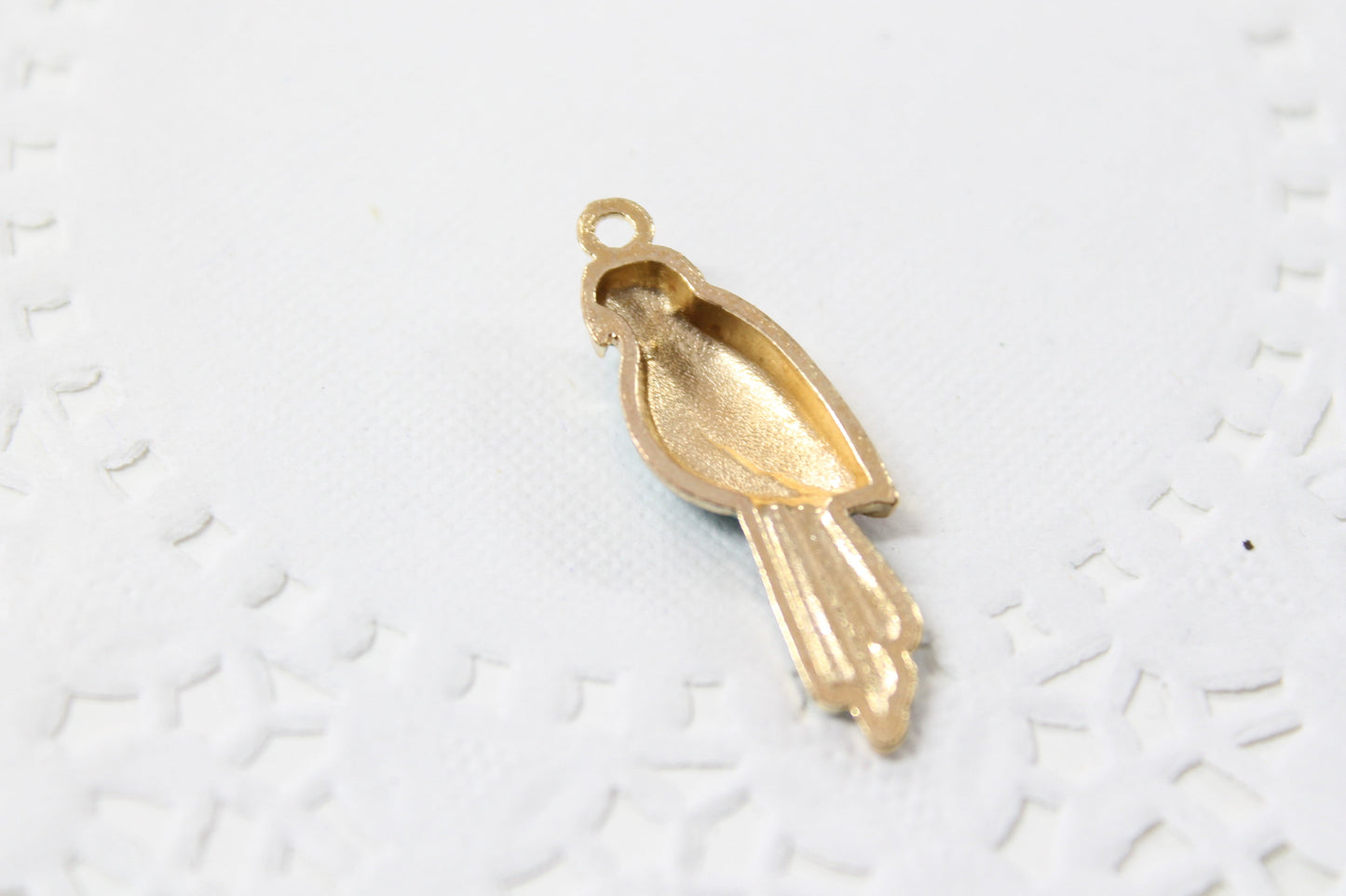 4pc Parrot Enamel Bird Charms