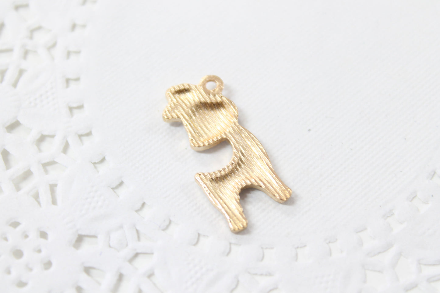 4pc Cute White Enamel Deer Charms