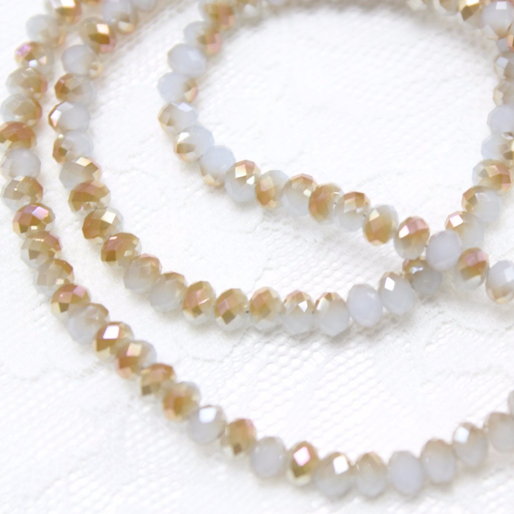 Dual Colour Crystal Rondelles Approx 150 beads