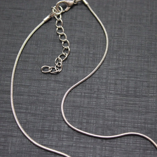 Platinum Silver Snake Chain Necklace