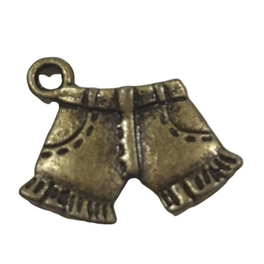 10pc Bronze Shorts Charms