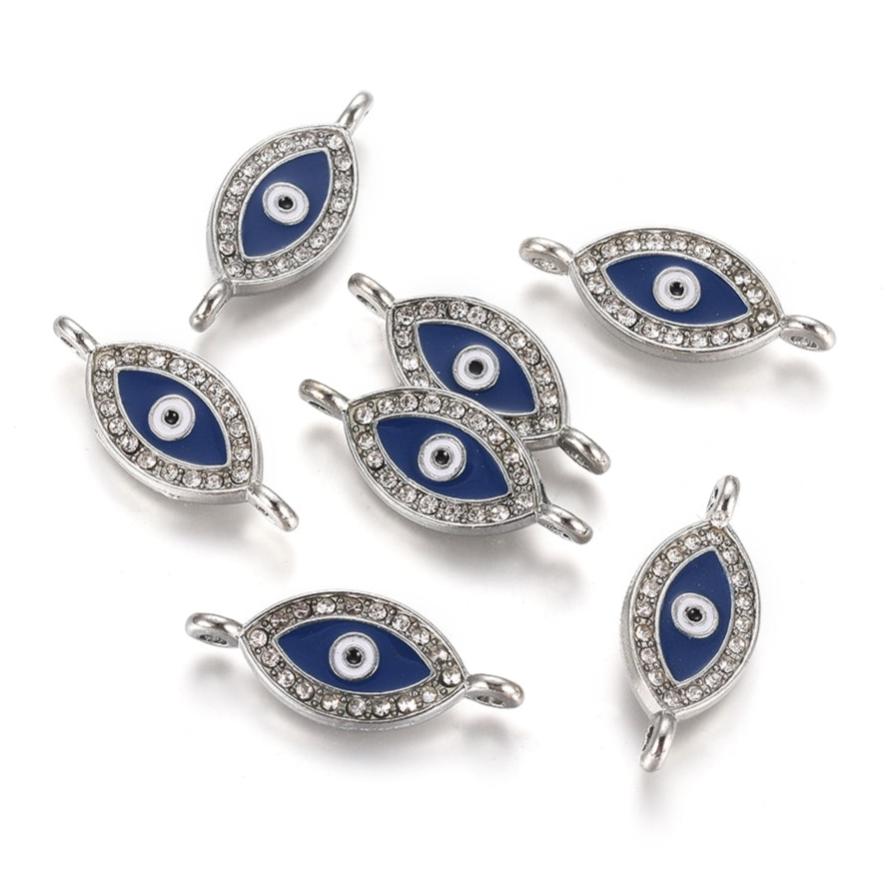 1pc Evil Eye Rhinestone Link Connector