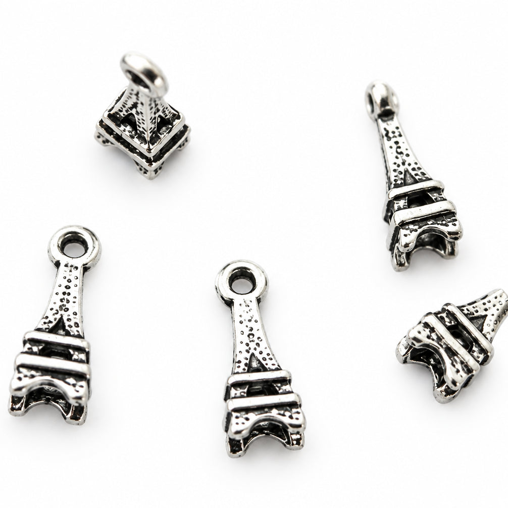 15pc Antique Silver Eiffel Towers