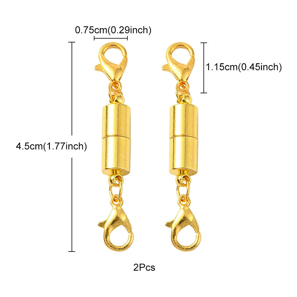 Gold Magnetic Clasp with Lobster Ends
