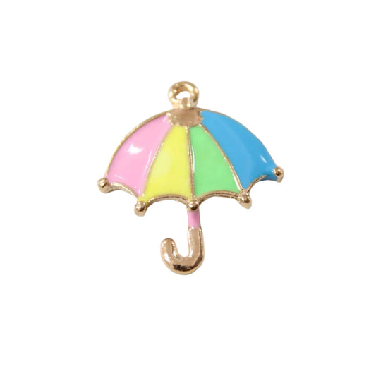 4pc Colourful Umbrella Enamel Charms