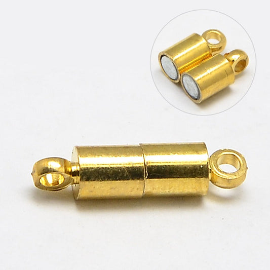 2 Sets Gold Column Magnetic Clasps