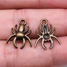 10pc Bronze Spider Charms