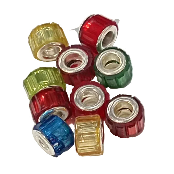 10pc Mix Of European Acrylic Beads