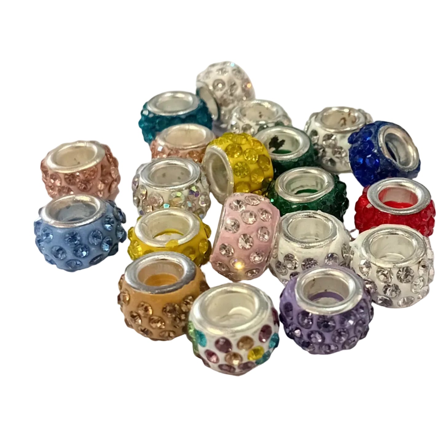 20pc Mix Of European Rhinestone Beads