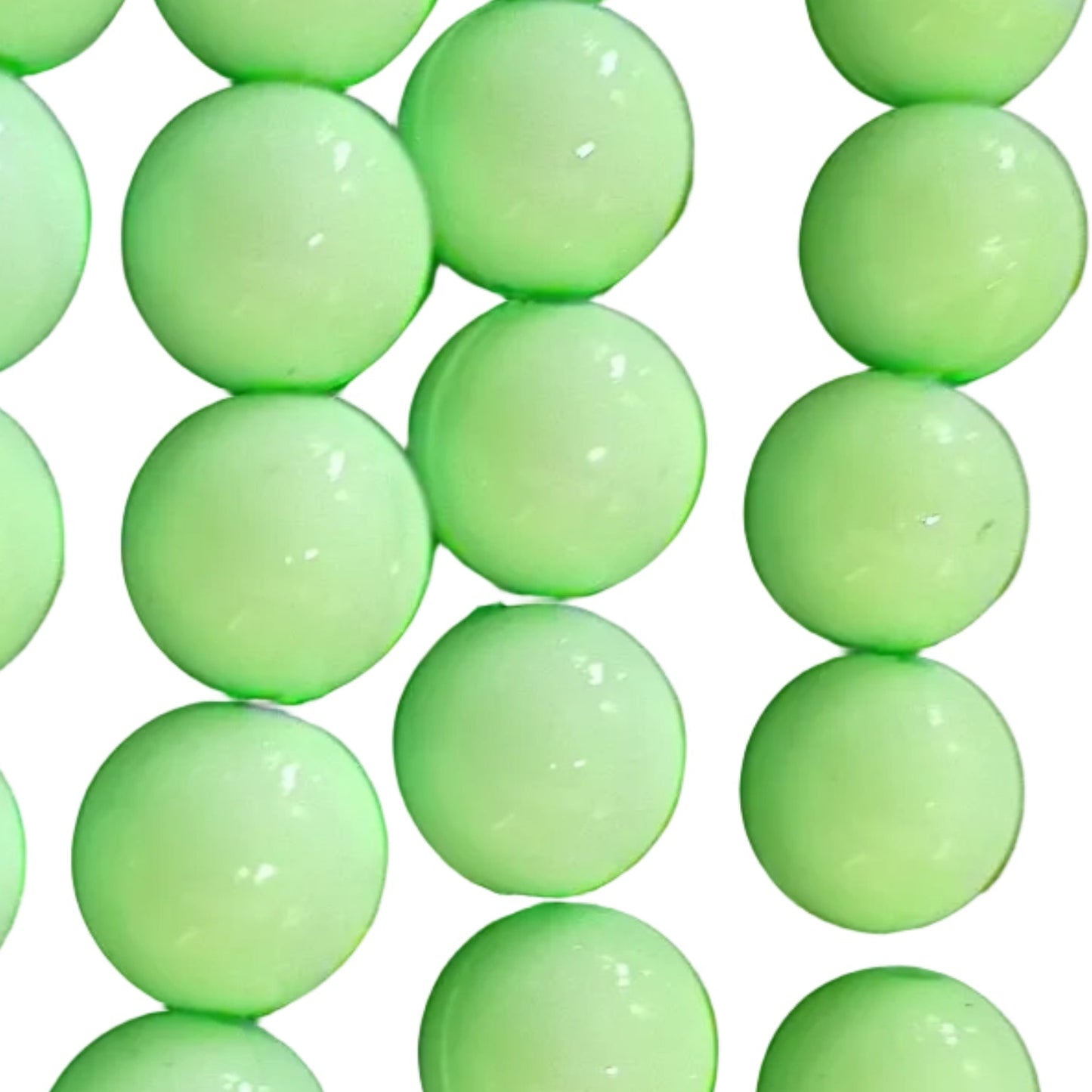 10mm Light Green Round Acrylic Beads