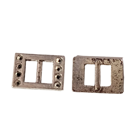 Silver Rectangle Buckle Charm