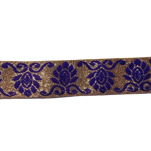 4m Blue & Gold Indian Trim