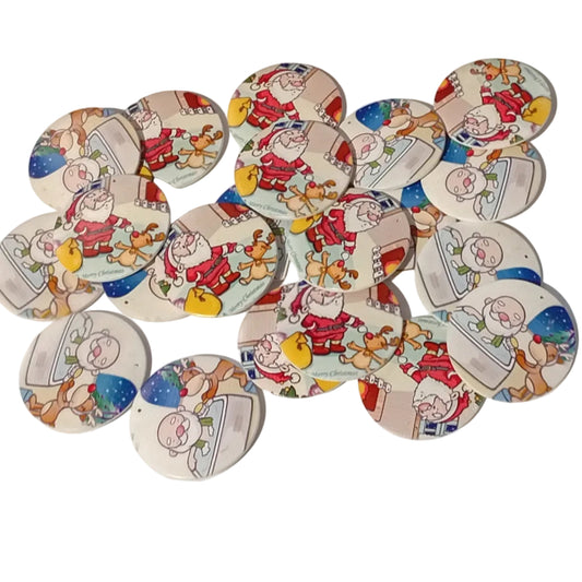 CLEARANCE! 20pc Silly Santa Claus Decs