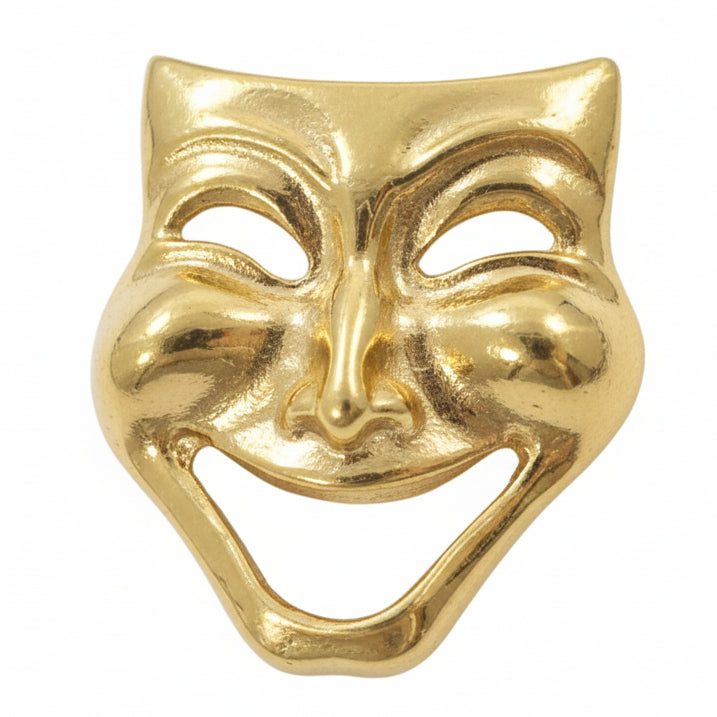 1pc Gold Vintage USA Theatre Charm