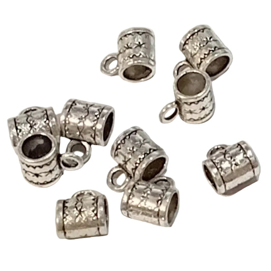 10pc Silver Slider Bails