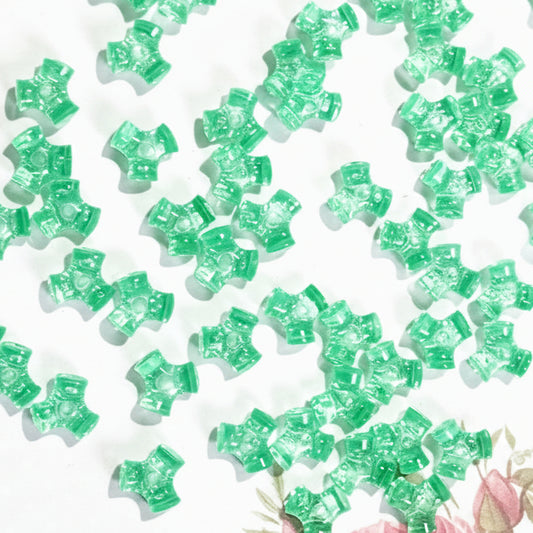 BULK SALE! Large Bag Of Green Acrylic Tri- Beads