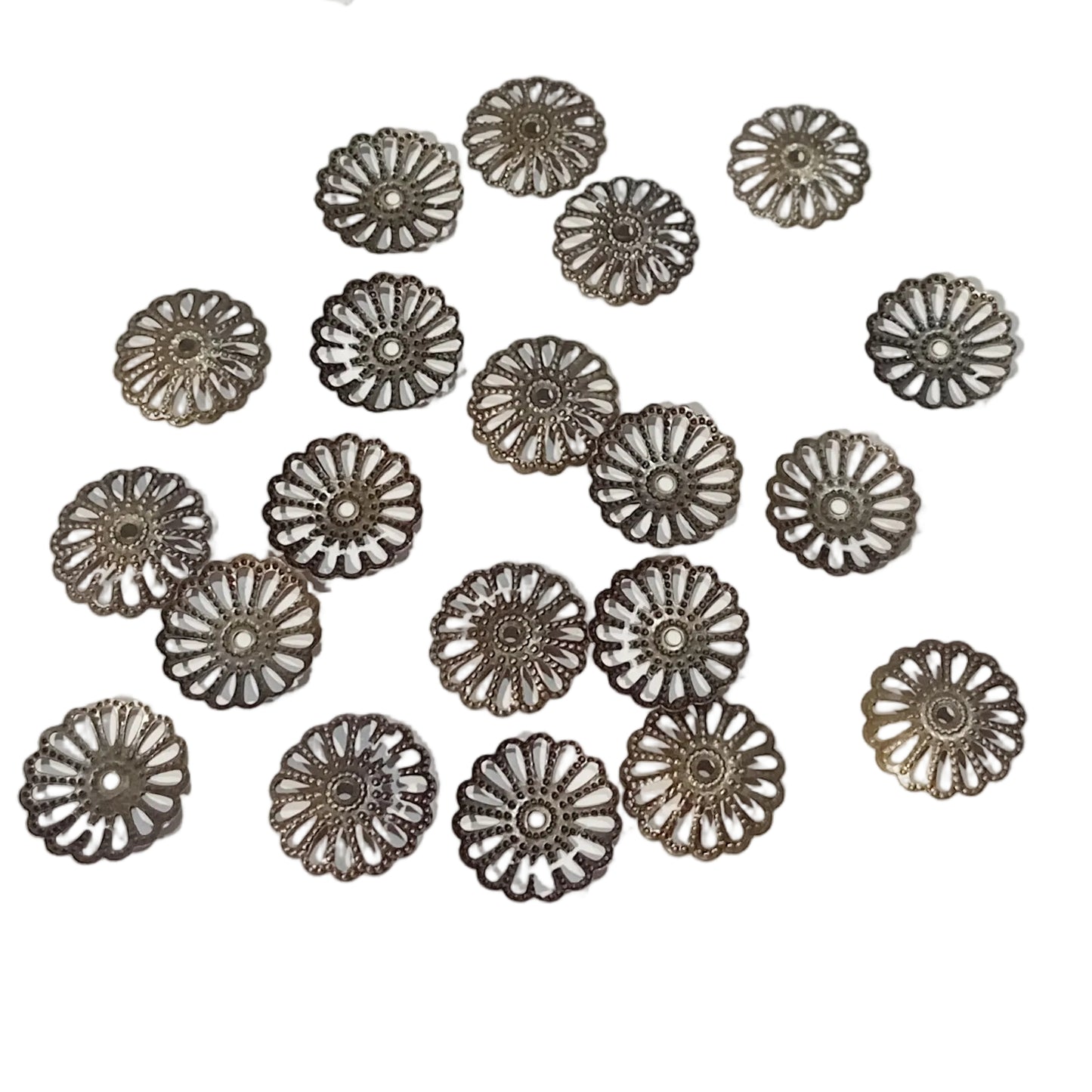 20pc 15mm Bronze Bead Caps