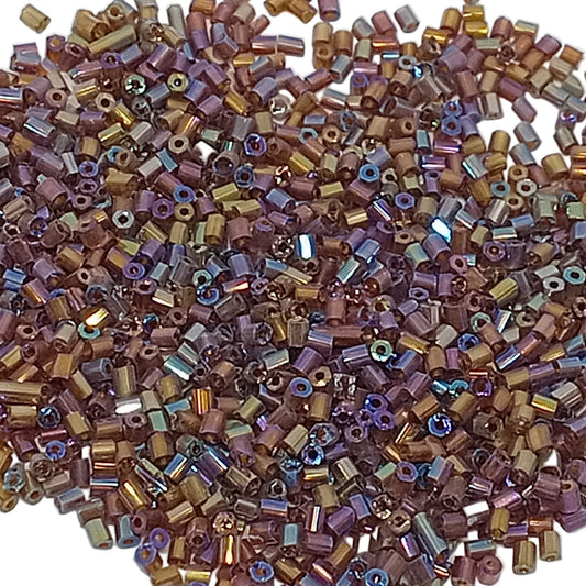 15g Two Cut Blue & Purple B/L Iris Seed Beads