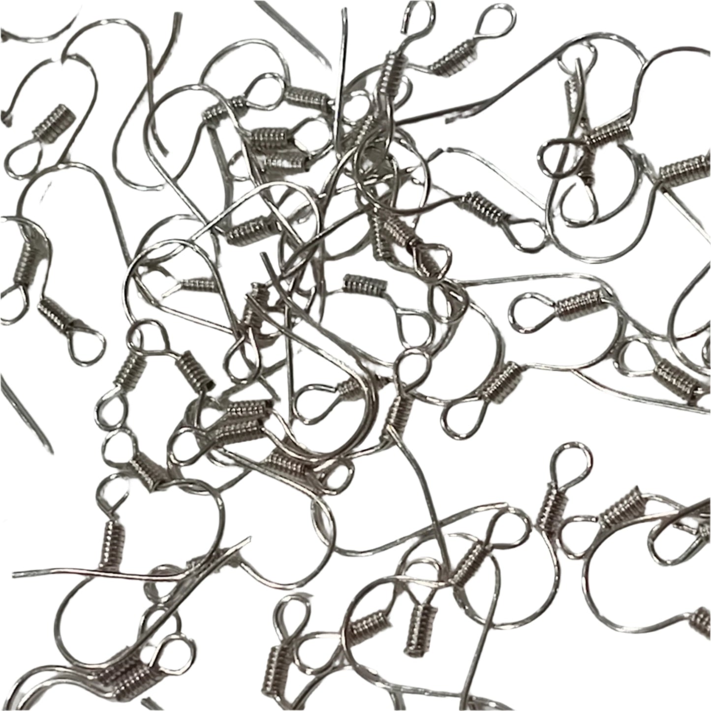 50pc B Grade 15cm Silver Earring Hooks
