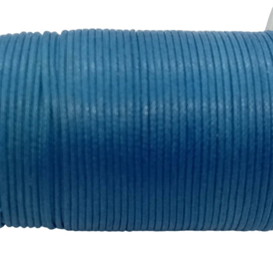 25M 0.5mm Blue Waxed Cotton Cord