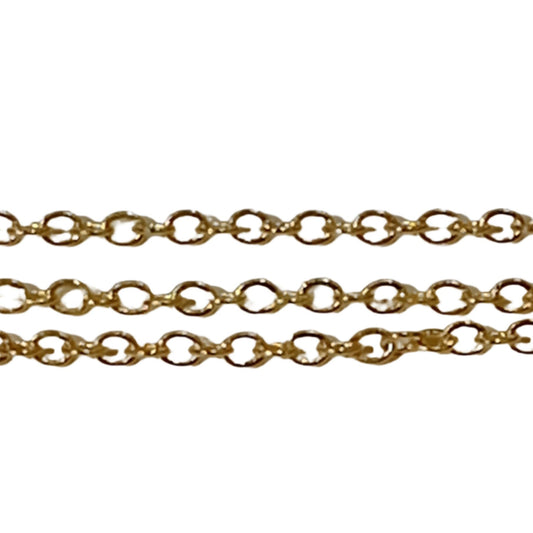 Gold Flat Oval Cable Chain Nearly 2m Precut Pack.