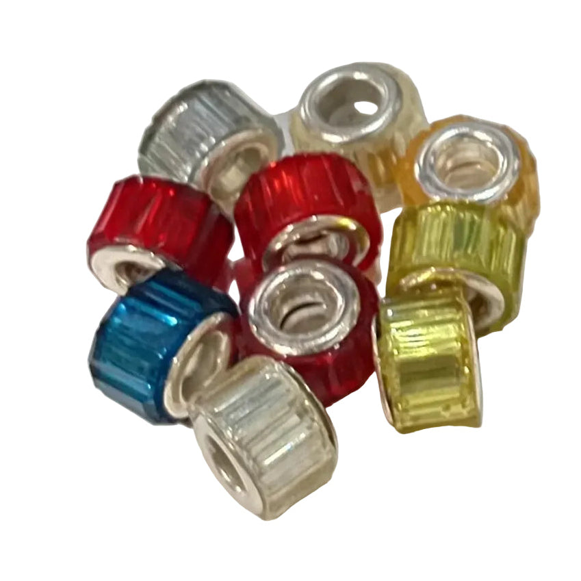 10pc Mix Of European Acrylic Beads