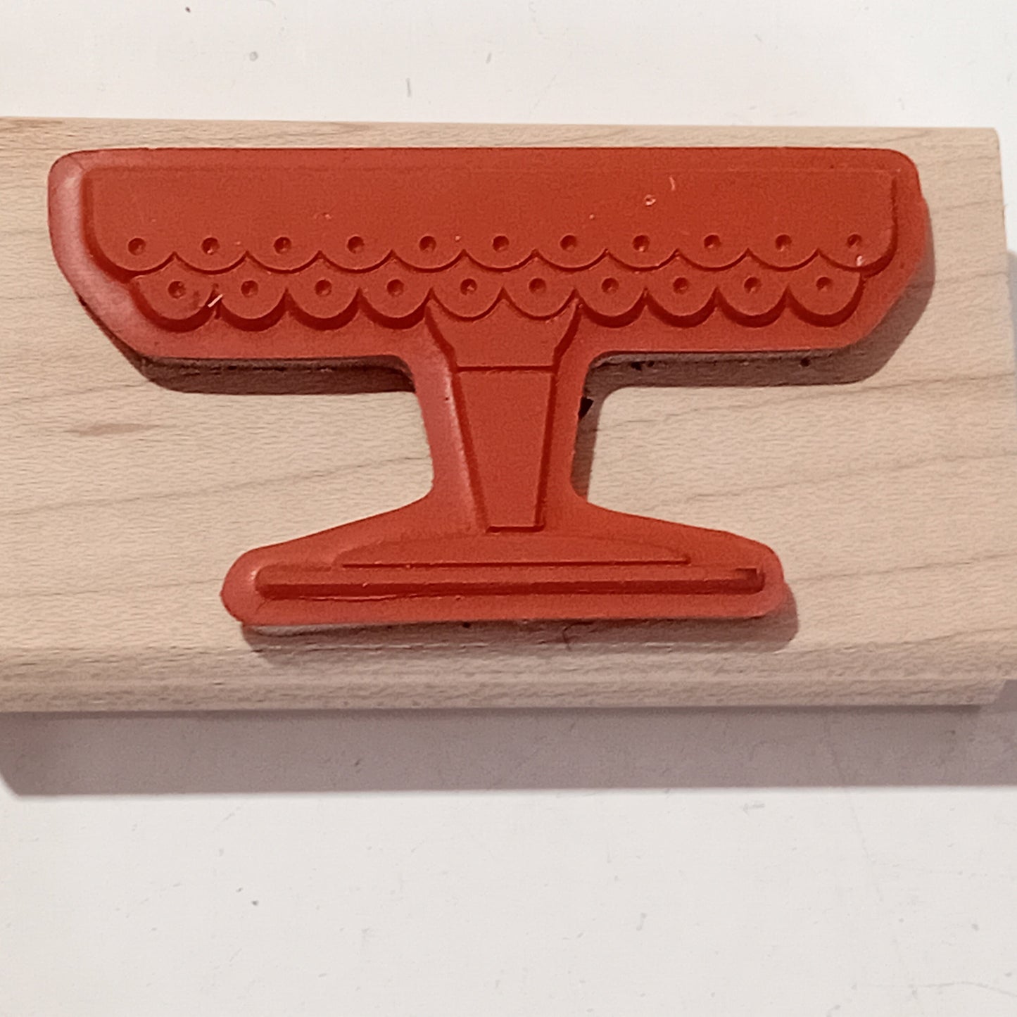 PRELOVED! Champagne Glass Wooden Rubber Stamp