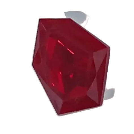 1pc TOHO Red Faceted Hexagon Glass Component