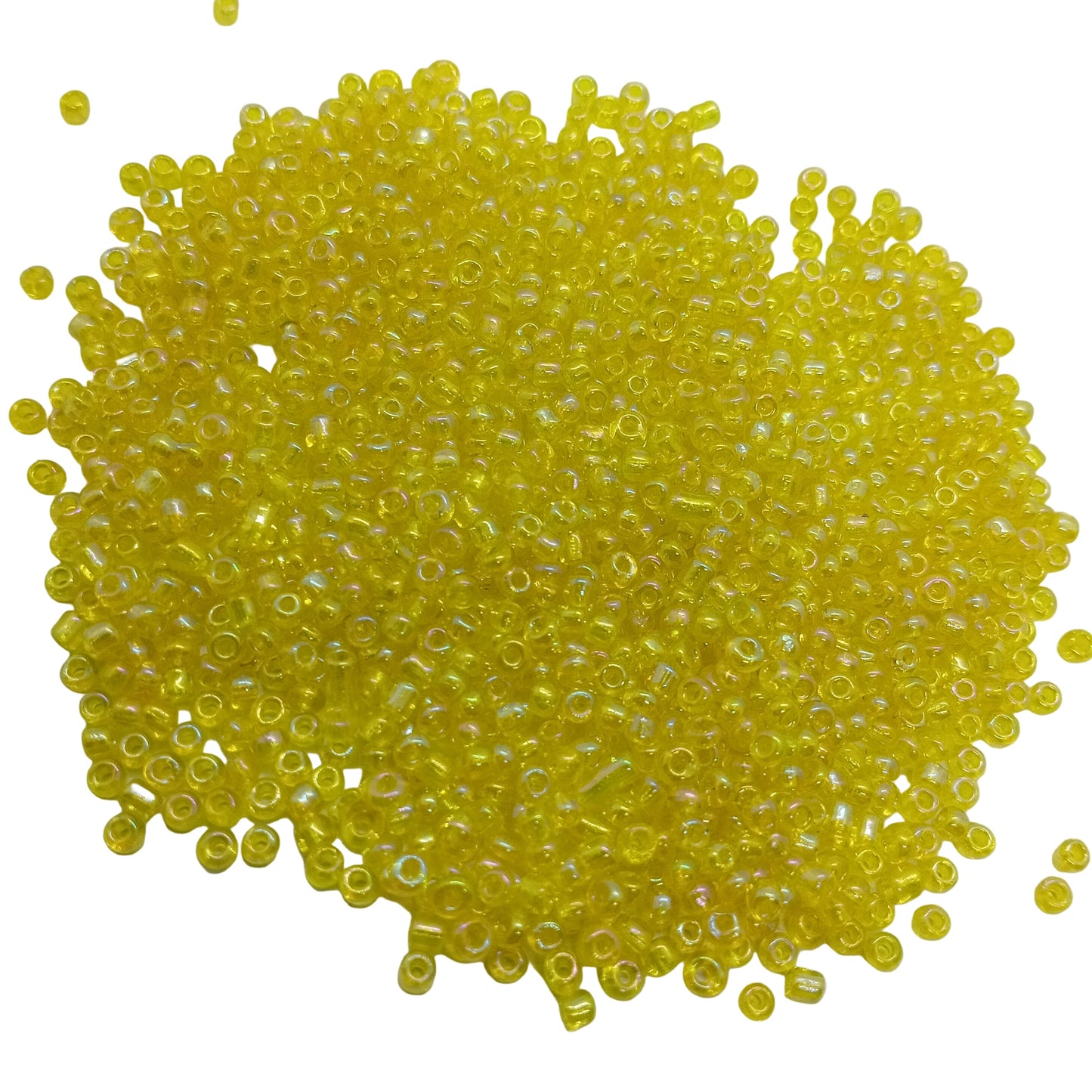 15g 11/0 2mm Yellow AB Seed Beads
