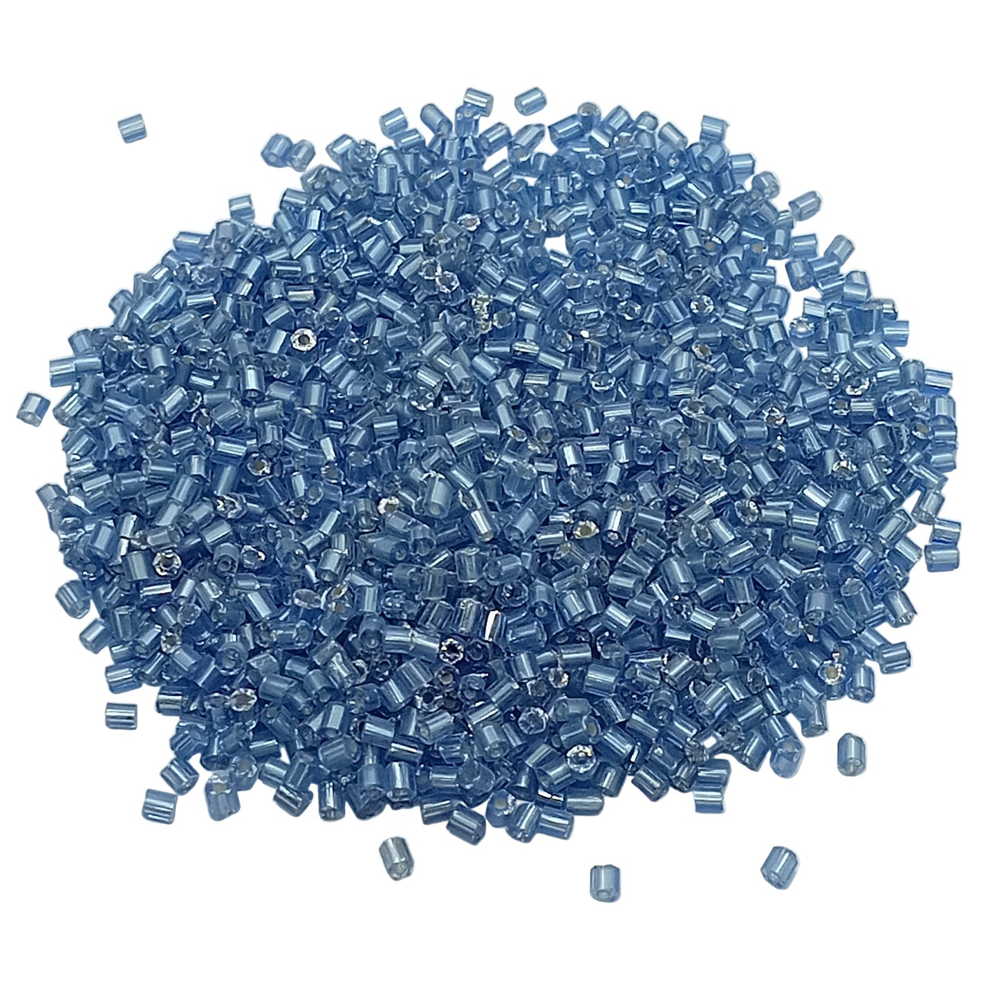 15g 11/0 2mm Light Blue Cut Seed Beads
